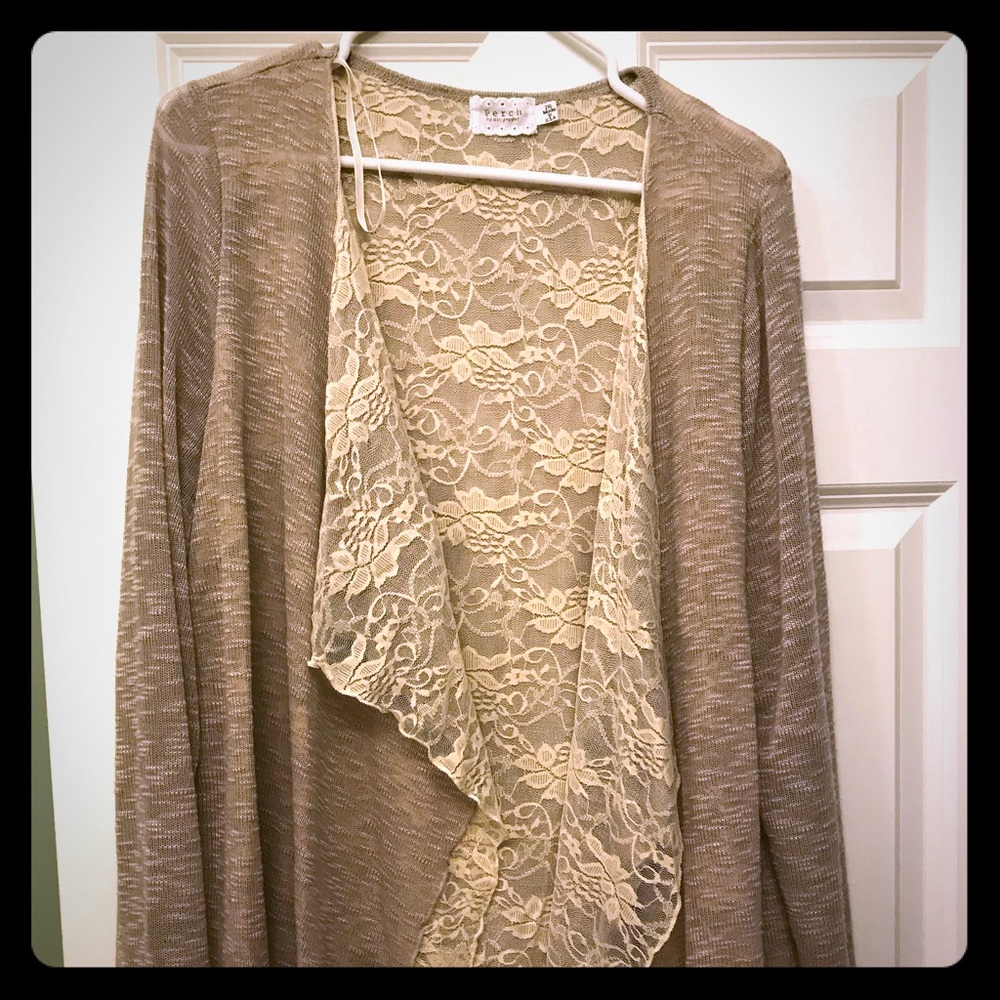 Perch 2XL fly-away cardigan